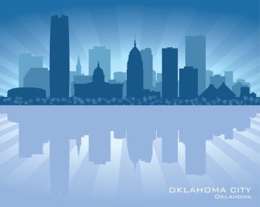 Oklahoma city skyline siluet