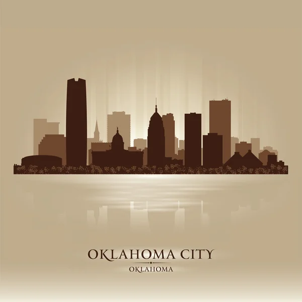 Silhouette skyline Oklahoma City — Image vectorielle