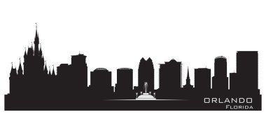 Orlando, Florida skyline. Detailed city silhouette clipart