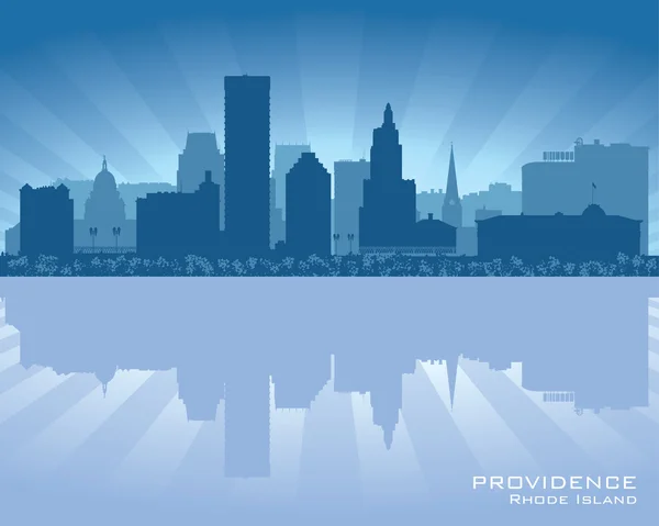 Providence, Rhode Island skyline silhueta da cidade — Vetor de Stock