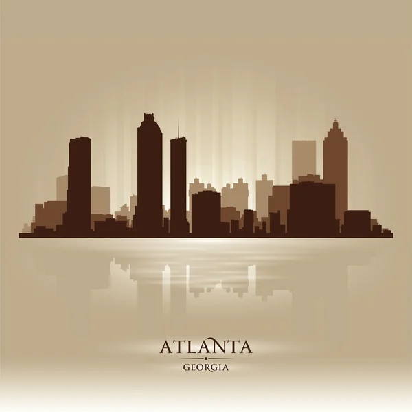 Atlanta Georgia skyline città silhouette — Vettoriale Stock
