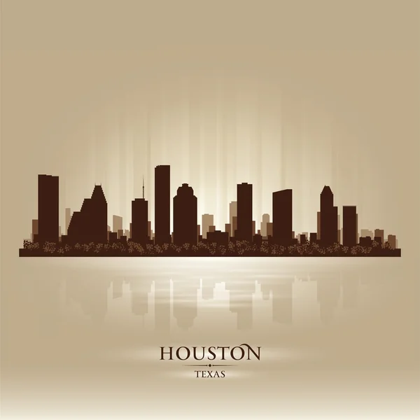 Houston Texas skyline silueta de la ciudad — Vector de stock