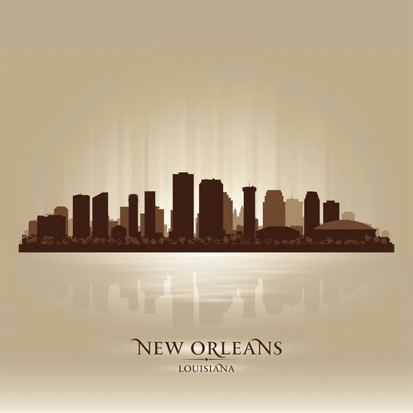 Nova Orleães Louisiana skyline cidade silhueta — Vetor de Stock