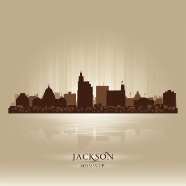 Jackson mississipi skyline şehir silueti