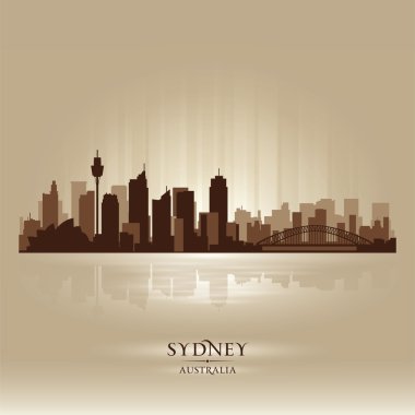 Sydney Avustralya skyline şehir silueti