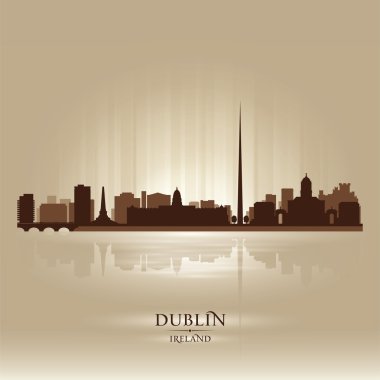 Dublin İrlanda skyline şehir silueti