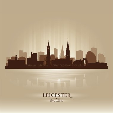 Leicester İngiltere skyline şehir silueti