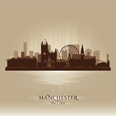 Manchester İngiltere skyline şehir silueti