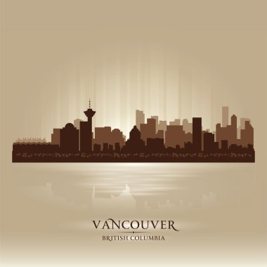 Vancouver british columbia manzarası şehir silueti