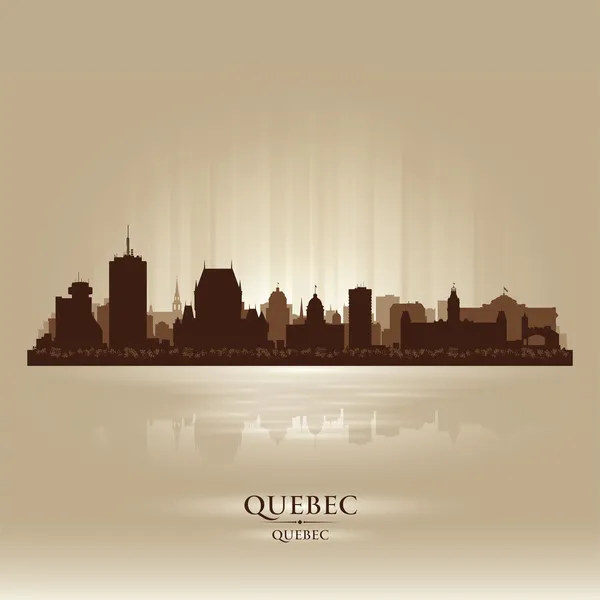 Quebec Canadá skyline silueta de la ciudad — Vector de stock