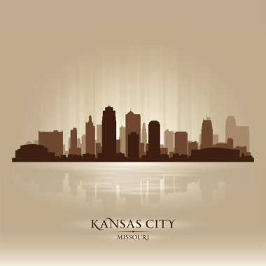 Kansas city, missouri city skyline siluet
