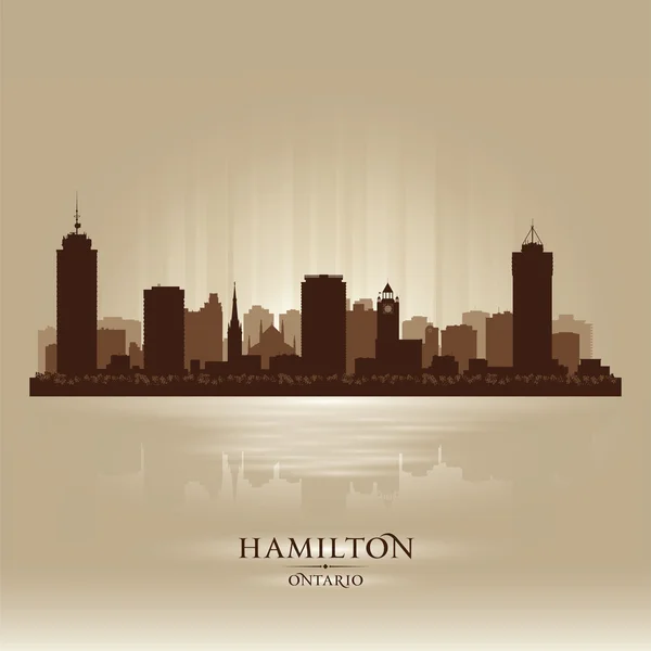 Hamilton Canada skyline city silhouette — Stock Vector