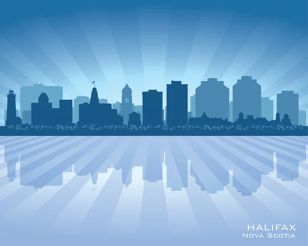 Halifax Canadá skyline silueta de la ciudad — Vector de stock