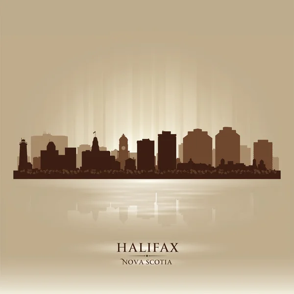 Halifax canada skyline stadtsilhouette — Stockvektor