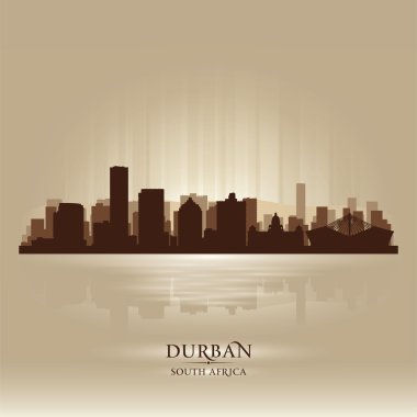 Durban Güney Afrika şehir manzarası siluet