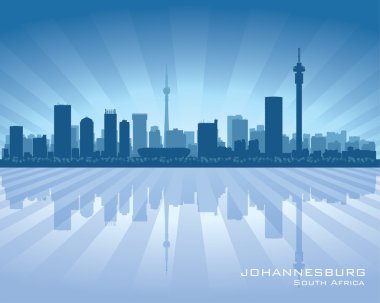 Johannesburg Güney Afrika şehir manzarası siluet