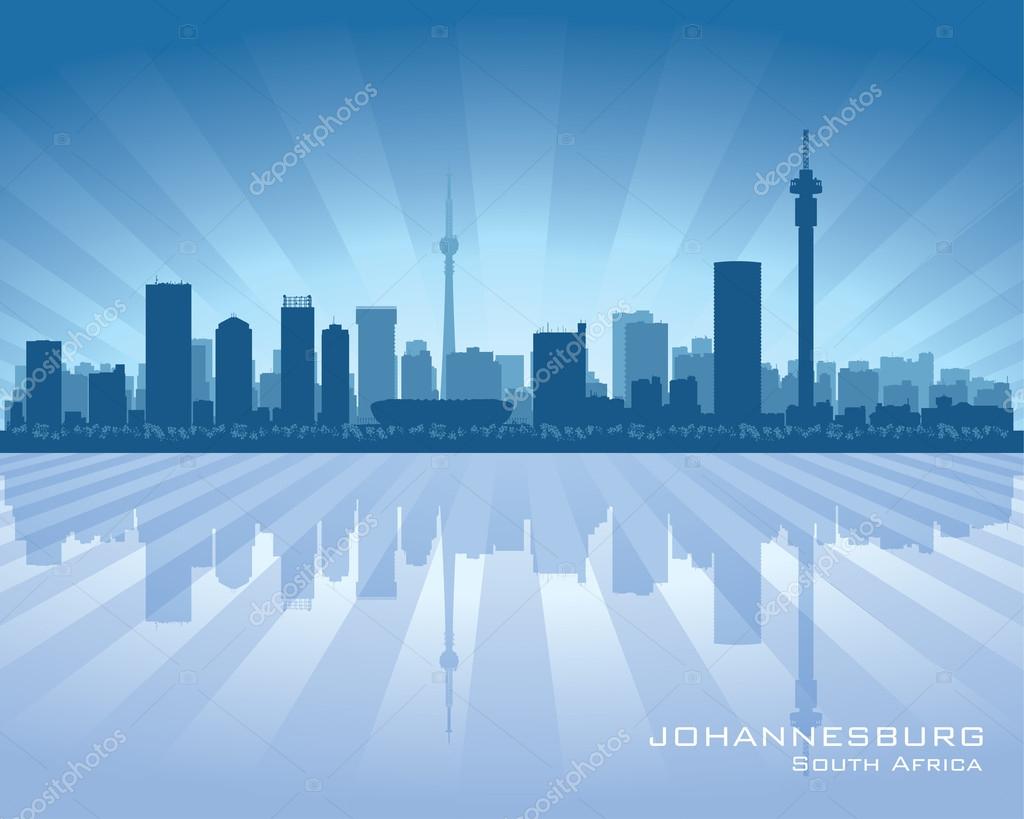 Johannesburg South Africa city skyline silhouette — Stock Vector