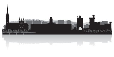 Cork city skyline siluet vektör