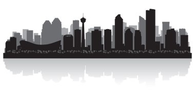 Calgary Canada city skyline vector silhouette clipart