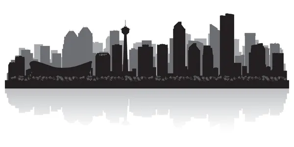 卡尔加里加拿大城市天际线矢量剪影 — 图库矢量图片