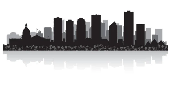 Edmonton Canada city skyline vector silhouette — Stock Vector