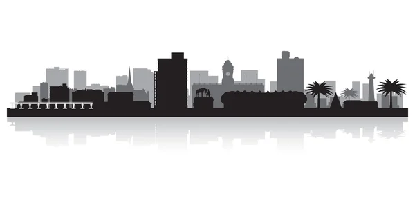 Port elizabeth city skyline vector silhouet — Stockvector