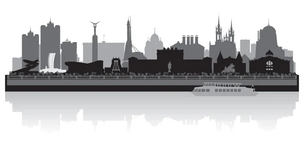 Samara stad skyline vector silhouet — Stockvector