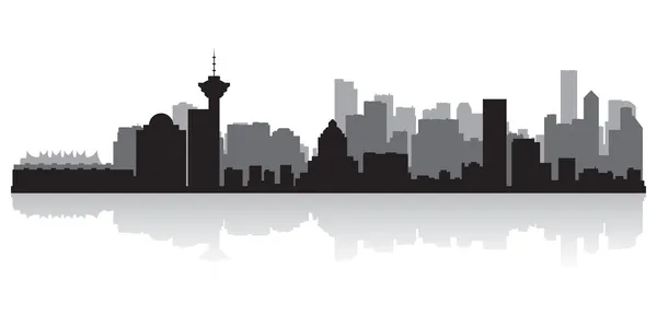Vancouver Kanada městské panorama vektorové siluetu — Stockový vektor