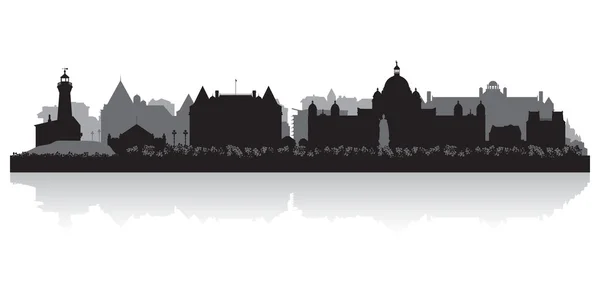 Victoria Canada Stadt Skyline Vektor Silhouette — Stockvektor