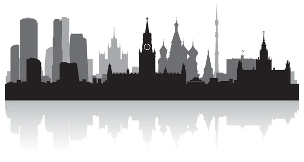 Moskou stad skyline vector silhouet Rechtenvrije Stockillustraties