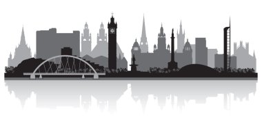 Glasgow city skyline siluet