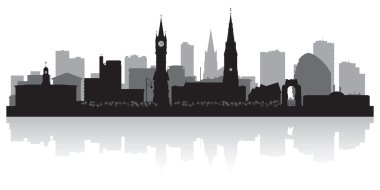 Leicester city skyline siluet