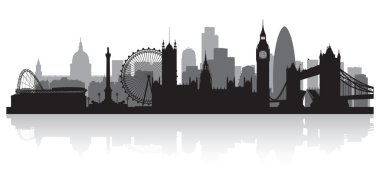 Londra şehir manzarası siluet