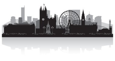 Manchester city skyline siluet