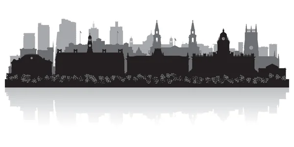 Leeds city skyline silueta — Stockový vektor