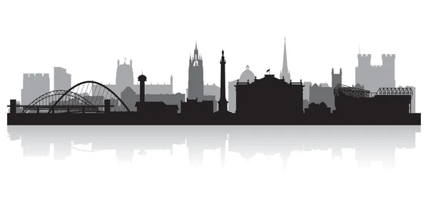 Newcastle city skyline silhouette — Stock Vector