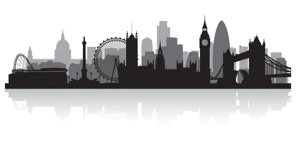 Silhouette skyline de Londres — Image vectorielle