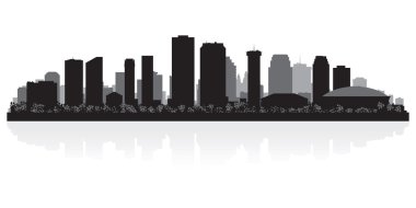 New orleans şehir manzarası siluet