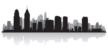 Philadelphia şehir manzarası siluet