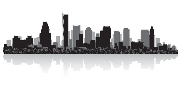 Boston city skyline siluett — Stock vektor