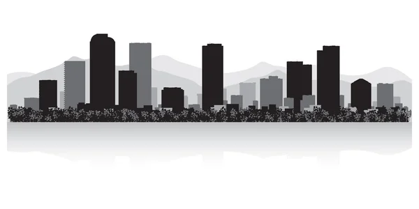 Silhouette skyline de la ville de Denver — Image vectorielle