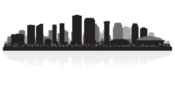 Nueva Orleans silueta del horizonte de la ciudad — Vector de stock