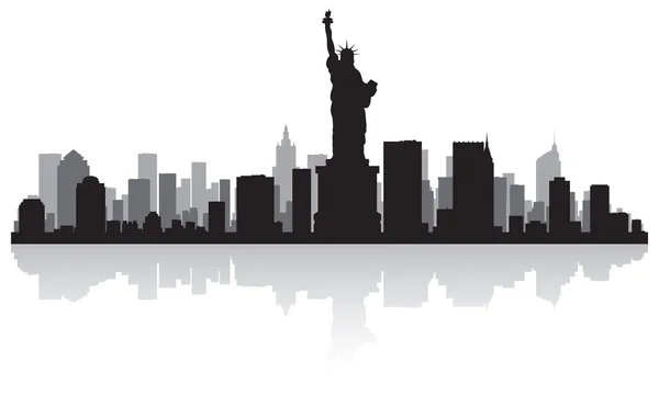 Silhouette skyline de New York — Image vectorielle