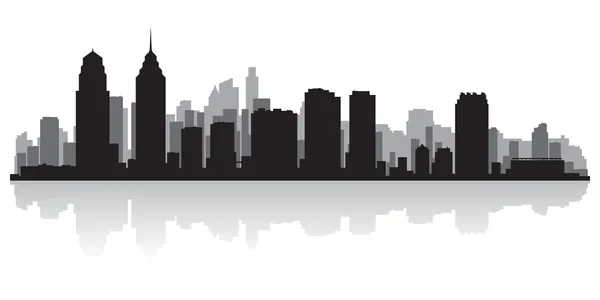 Philadelphia cidade skyline silhueta — Vetor de Stock