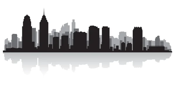 Philadelphia city skyline silhouette — Stock Vector