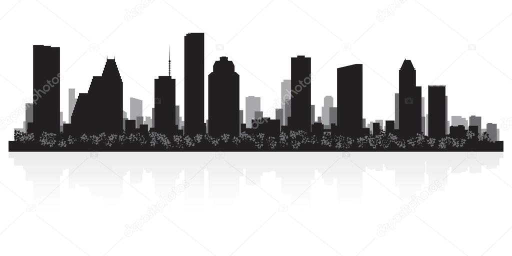 Houston city skyline silhouette