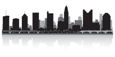 Columbus city skyline siluet