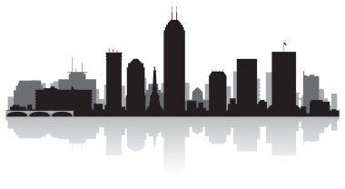 Indianapolis şehir manzarası siluet