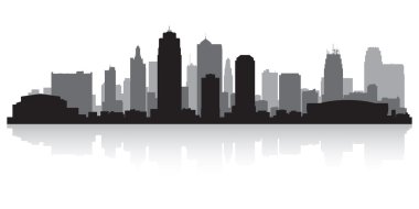 Kansas city skyline siluet