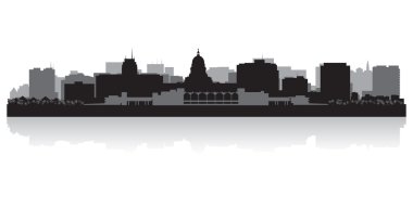 Madison city skyline siluet